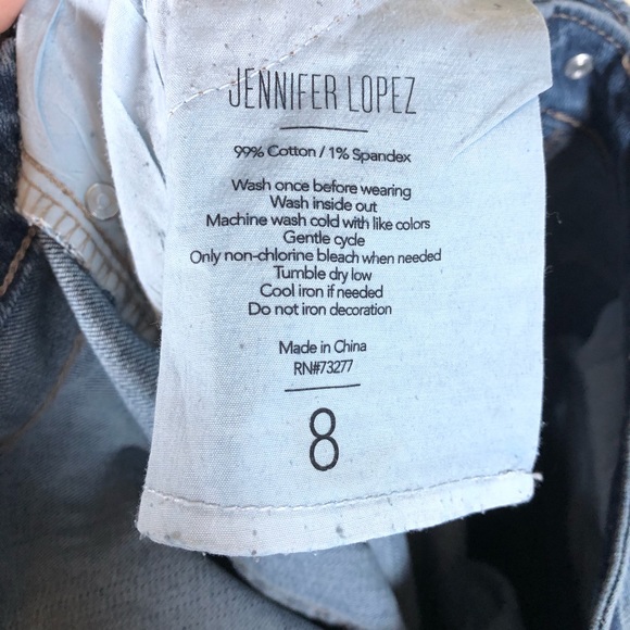 Jennifer Lopez Boyfriend Jeans Rhinestones MidRise - Picture 7 of 7